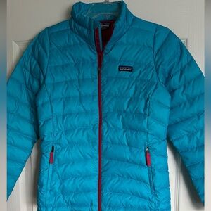 Patagonia Kids Turquoise Puffer Jacket